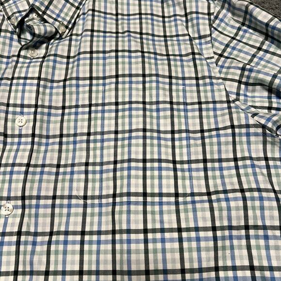 Duluth Trading WrinkleFighter Shirt Mens 3XL Plaid Blue Long Sleeve - Picture 2 of 7